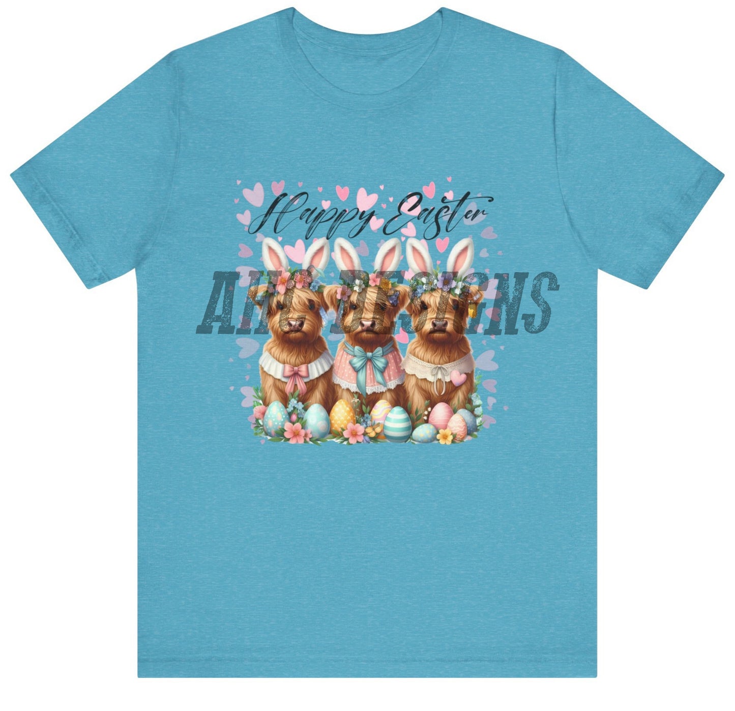 Easter Themed Unisex Jersey Tee – 'Happy Easter' Dog Design