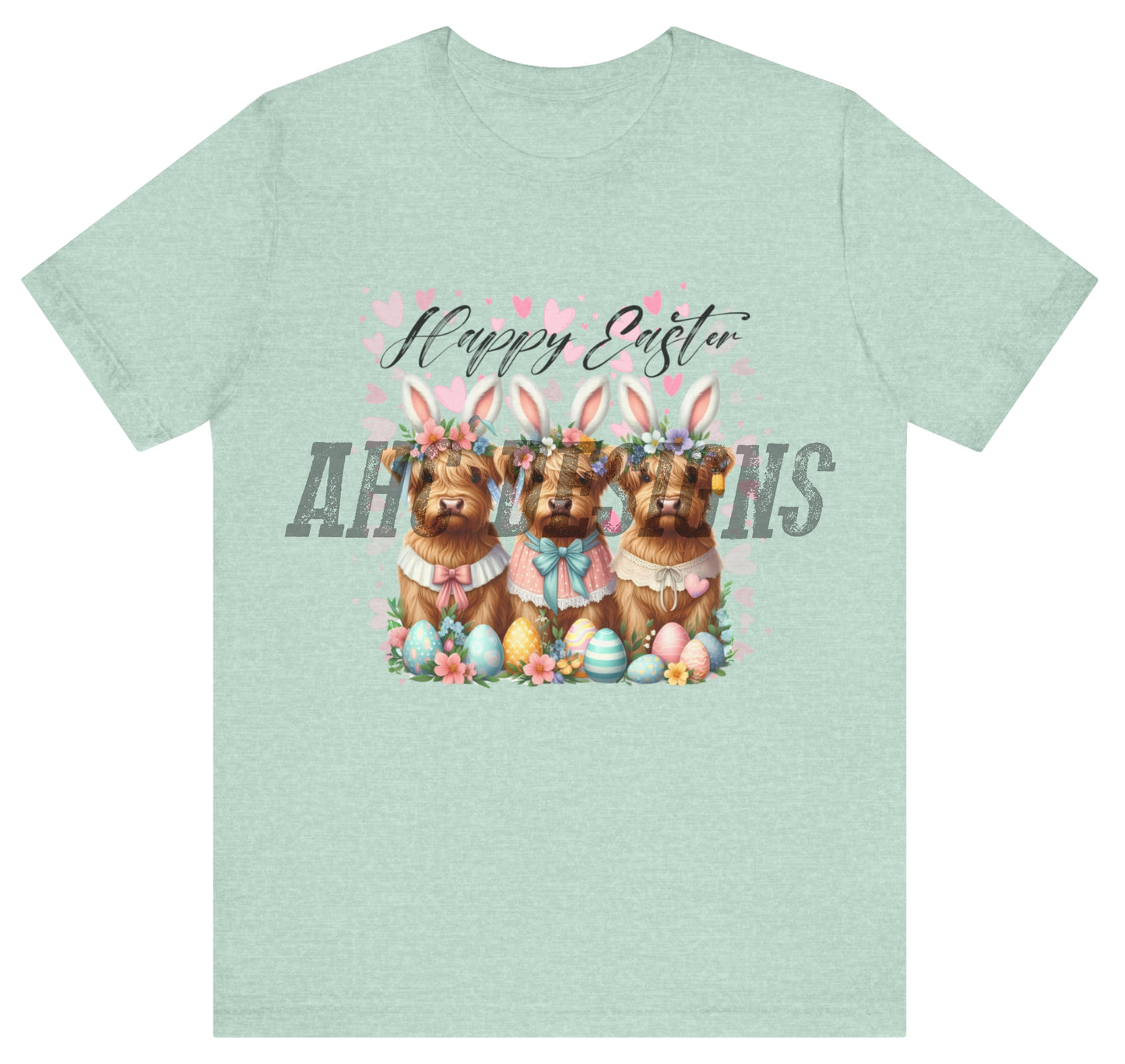 Easter Themed Unisex Jersey Tee – 'Happy Easter' Dog Design