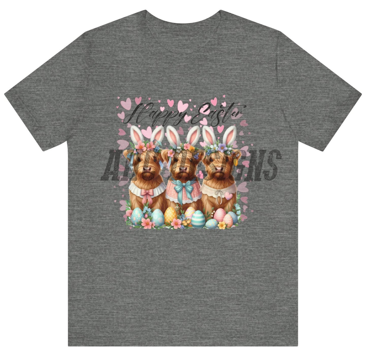 Easter Themed Unisex Jersey Tee – 'Happy Easter' Dog Design
