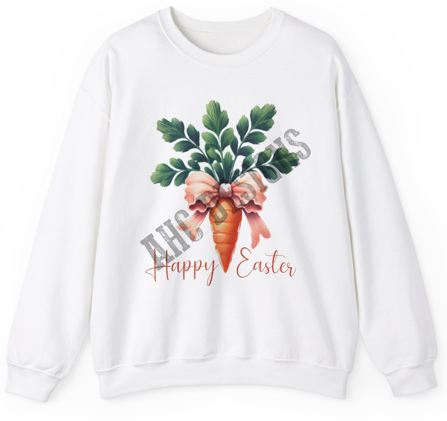 Happy Easter Carrot Crewneck Sweatshirt for Spring Celebrations