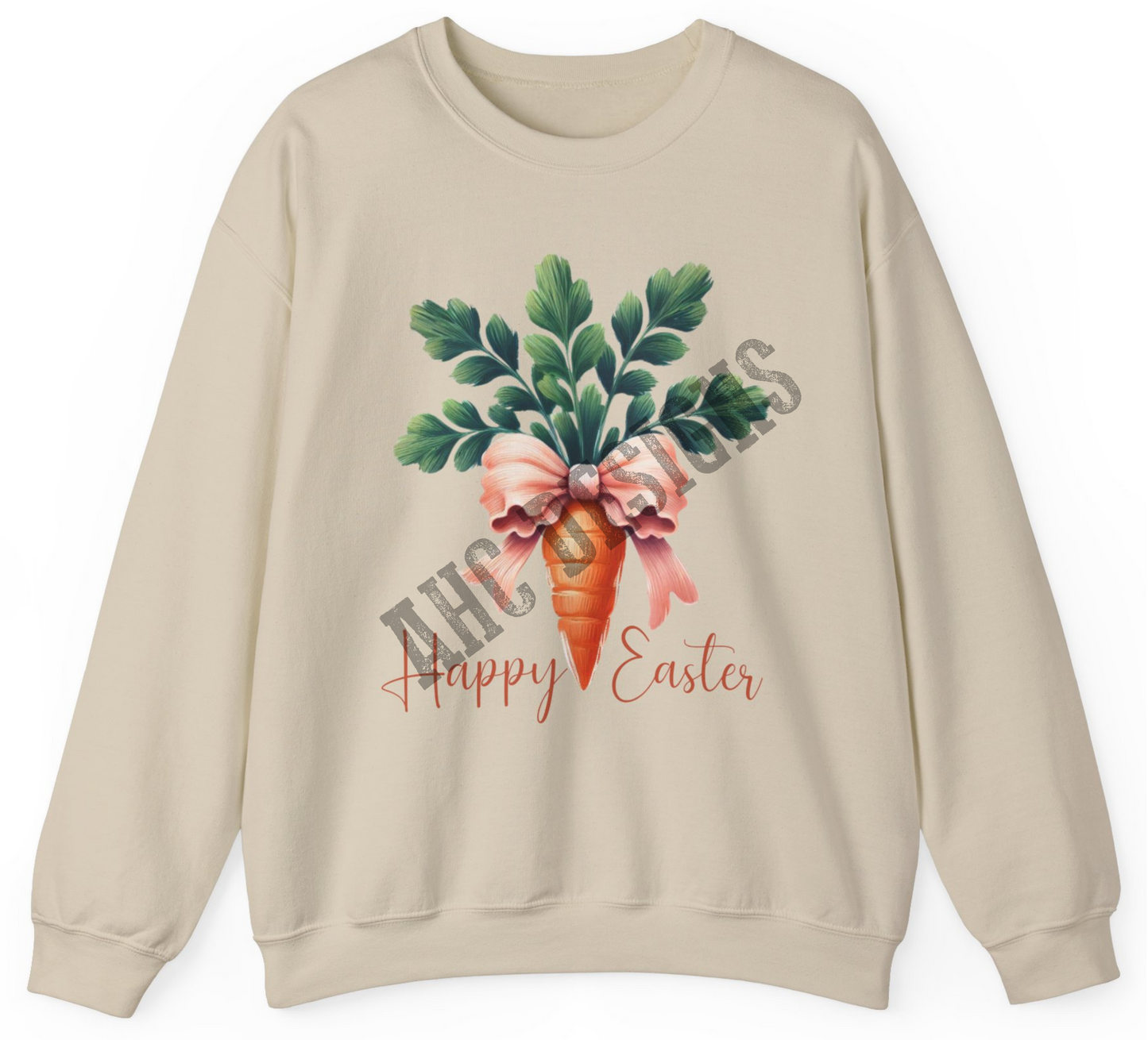 Happy Easter Carrot Crewneck Sweatshirt for Spring Celebrations