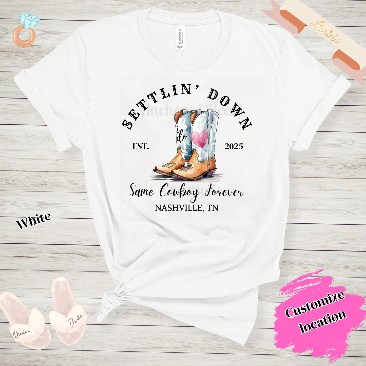 Settlin' Down Cowboy Tee, Western Style T-Shirt, Country Music Lover Gift, Ranch Life Shirt, Casual Everyday Wear, Perfect for Cowboy Fans