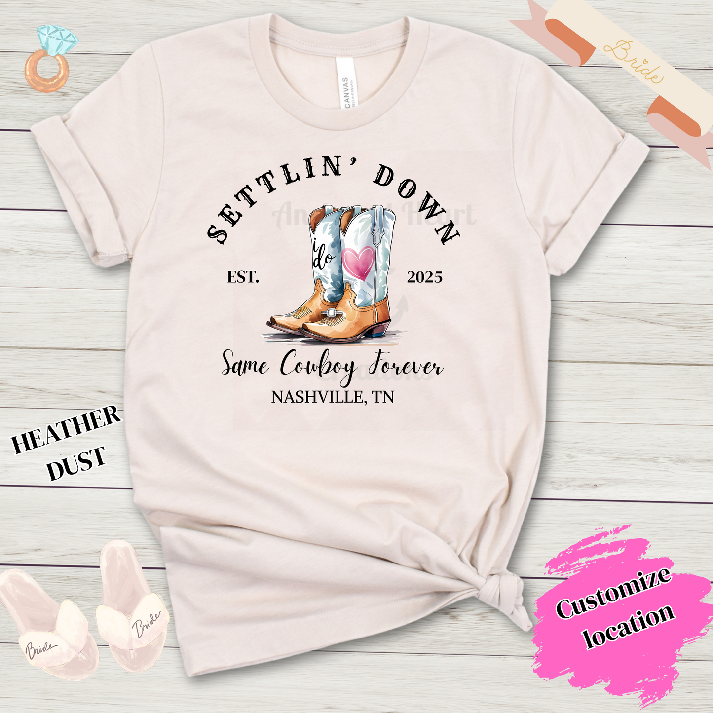 Settlin' Down Cowboy Tee, Western Style T-Shirt, Country Music Lover Gift, Ranch Life Shirt, Casual Everyday Wear, Perfect for Cowboy Fans