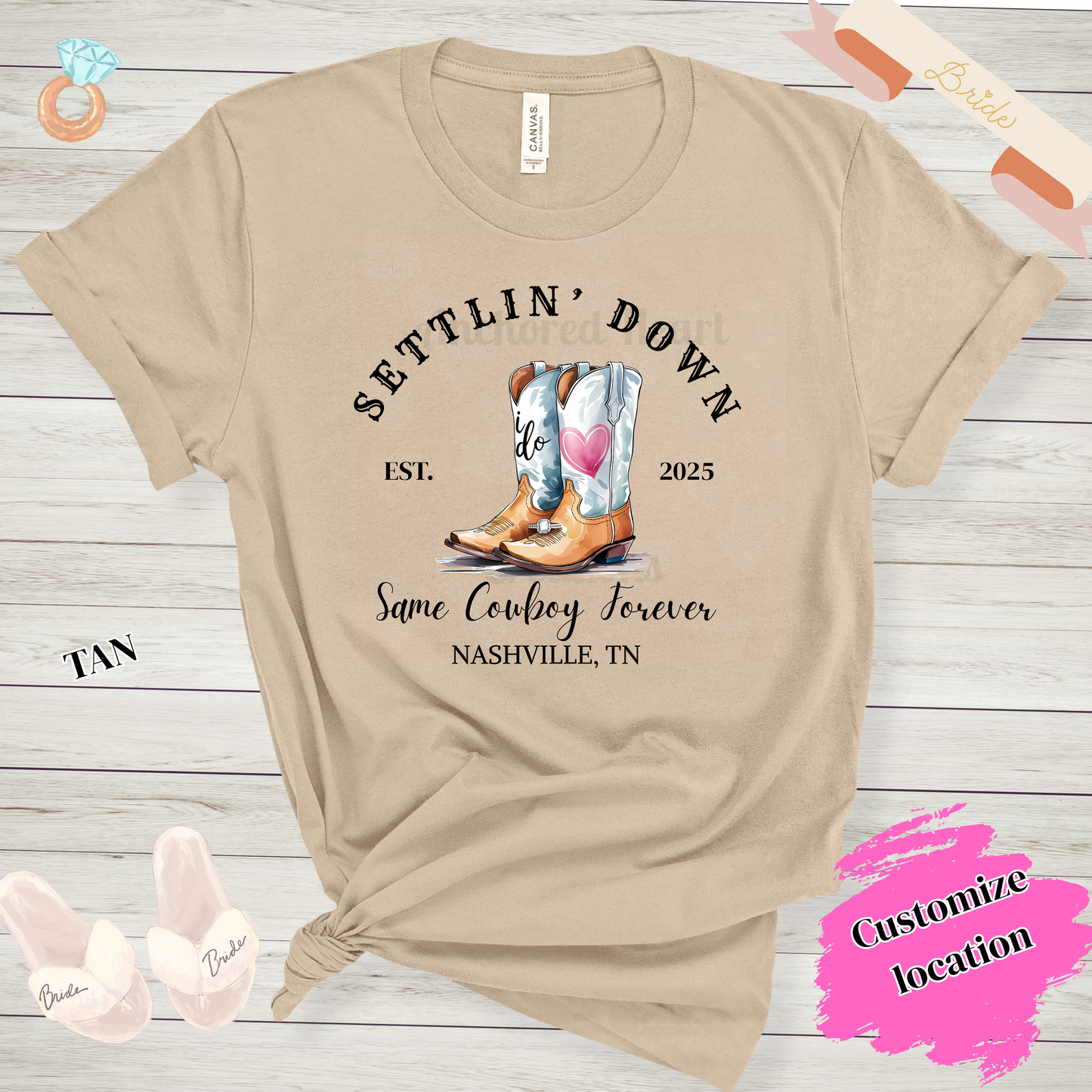 Settlin' Down Cowboy Tee, Western Style T-Shirt, Country Music Lover Gift, Ranch Life Shirt, Casual Everyday Wear, Perfect for Cowboy Fans