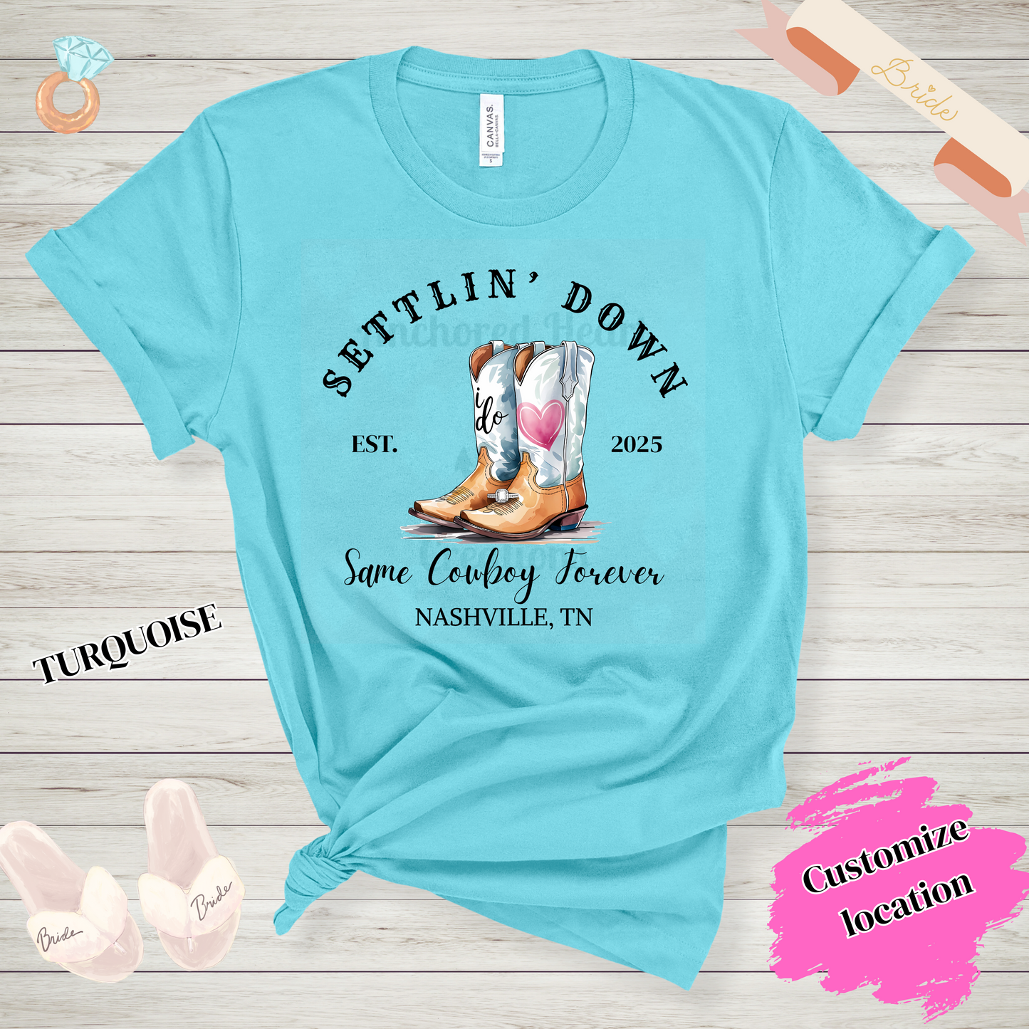Settlin' Down Cowboy Tee, Western Style T-Shirt, Country Music Lover Gift, Ranch Life Shirt, Casual Everyday Wear, Perfect for Cowboy Fans
