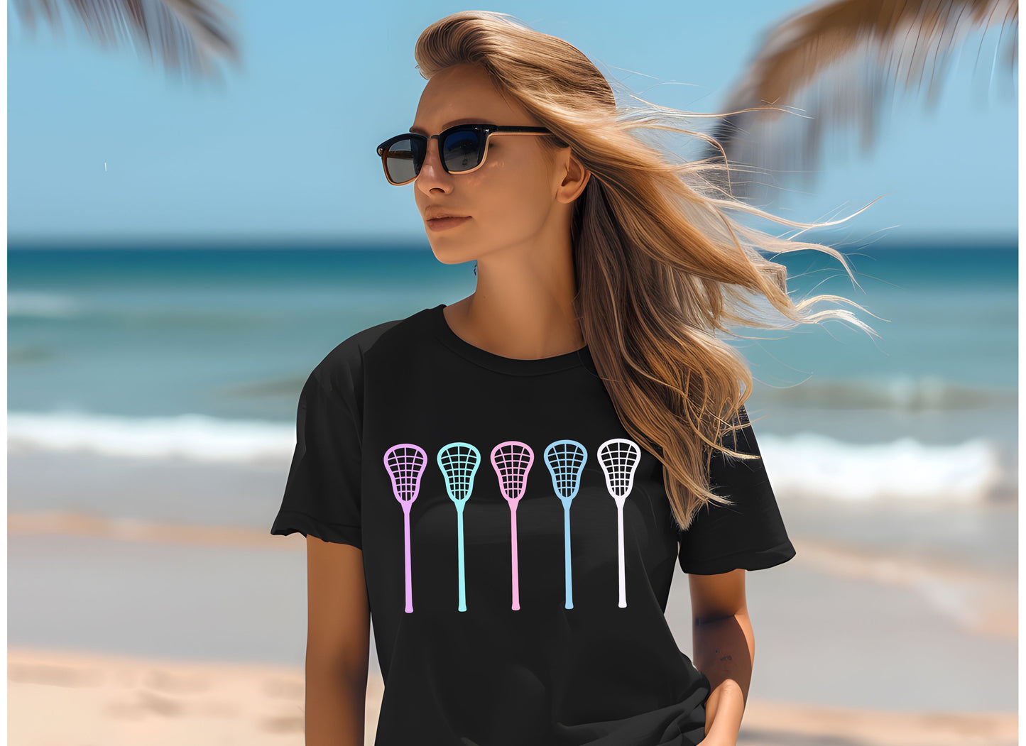 Pastel Lacrosse Love Unisex T-shirt, Girls Lacrosse Player Tee, Casual Sports Shirt, Sports Fan Apparel, Gift for Lacrosse Lover, Athlete