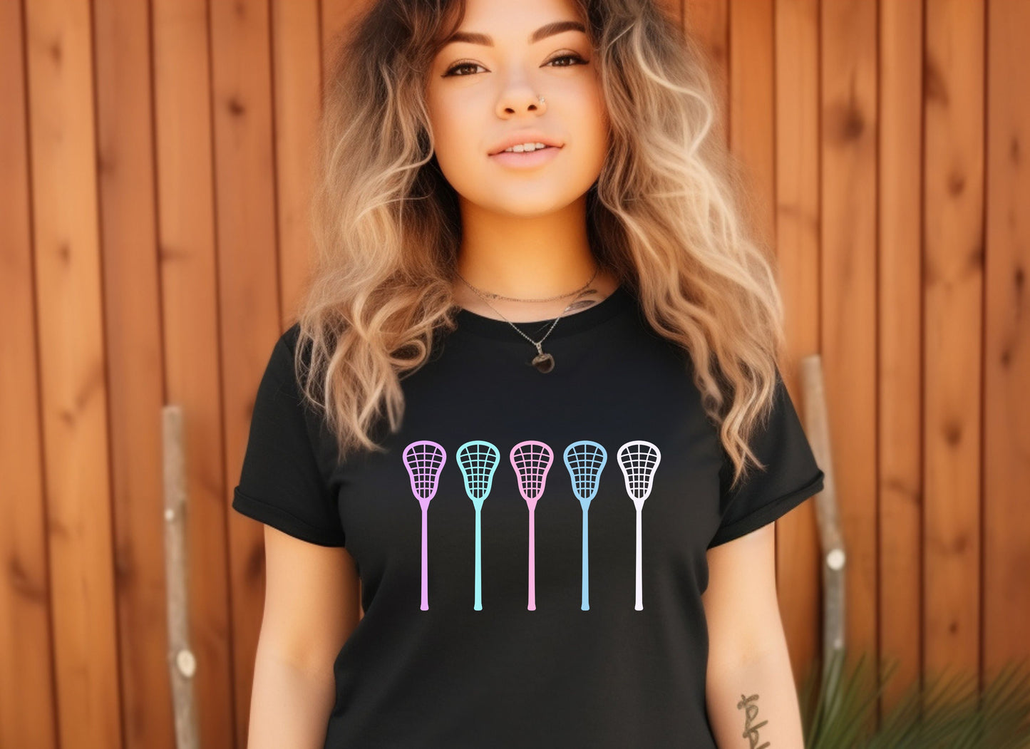 Pastel Lacrosse Love Unisex T-shirt, Girls Lacrosse Player Tee, Casual Sports Shirt, Sports Fan Apparel, Gift for Lacrosse Lover, Athlete