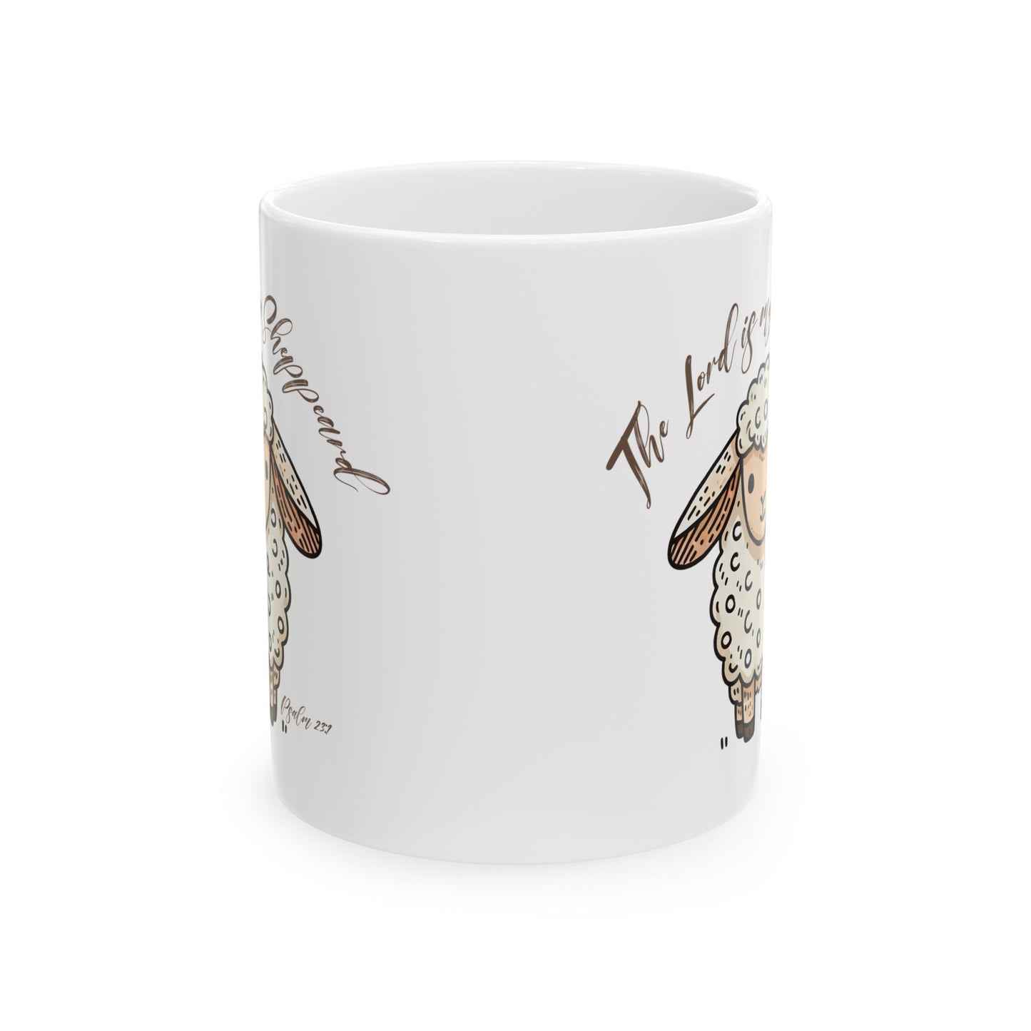 Sheep-Themed Ceramic Mug - "The Lord is My Shepherd" - 11oz & 15oz