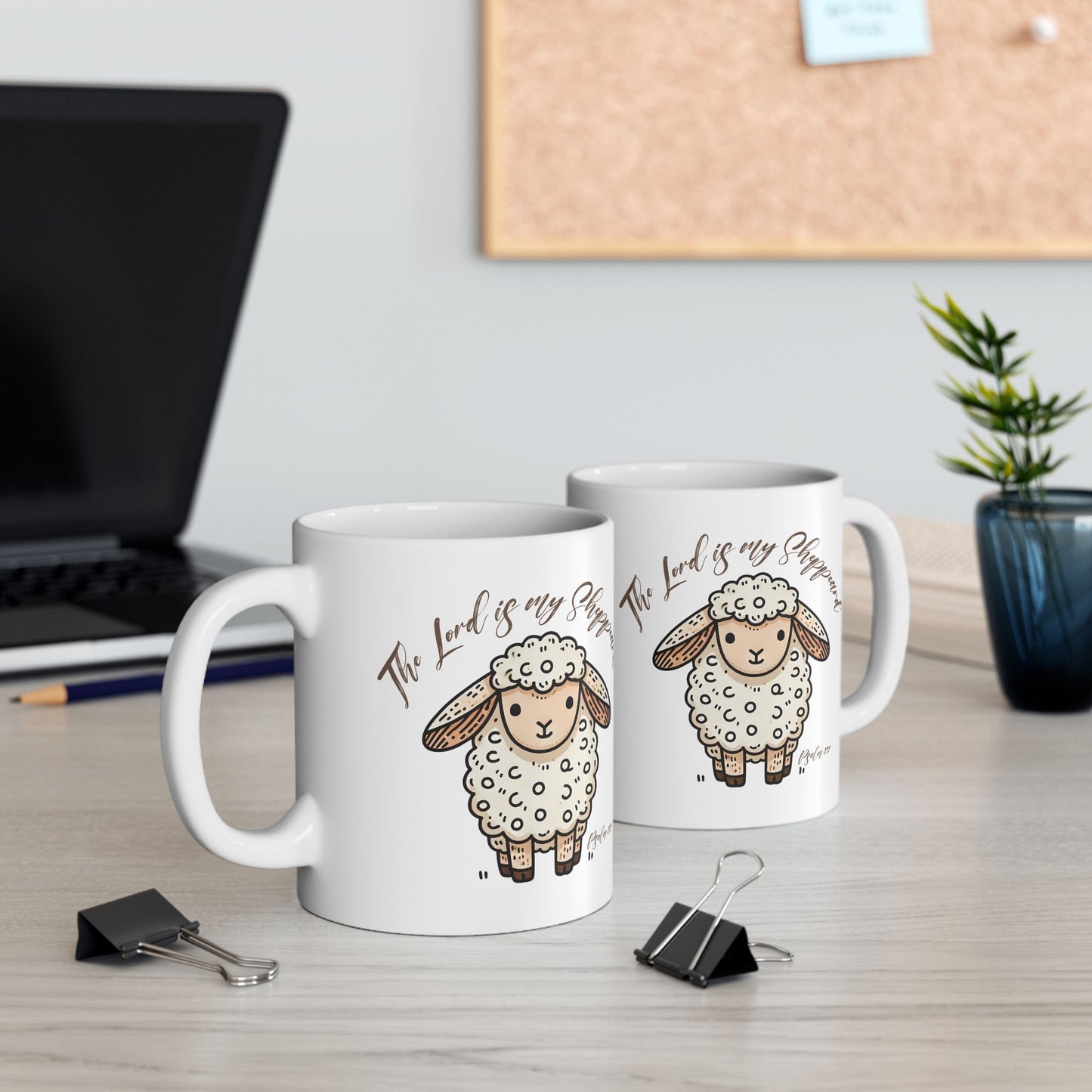 Sheep-Themed Ceramic Mug - "The Lord is My Shepherd" - 11oz & 15oz