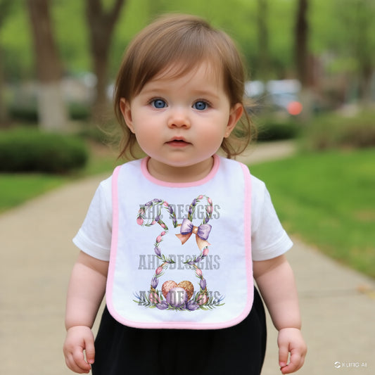 Adorable Easter Bunny Bib for Babies - Cute Floral Design