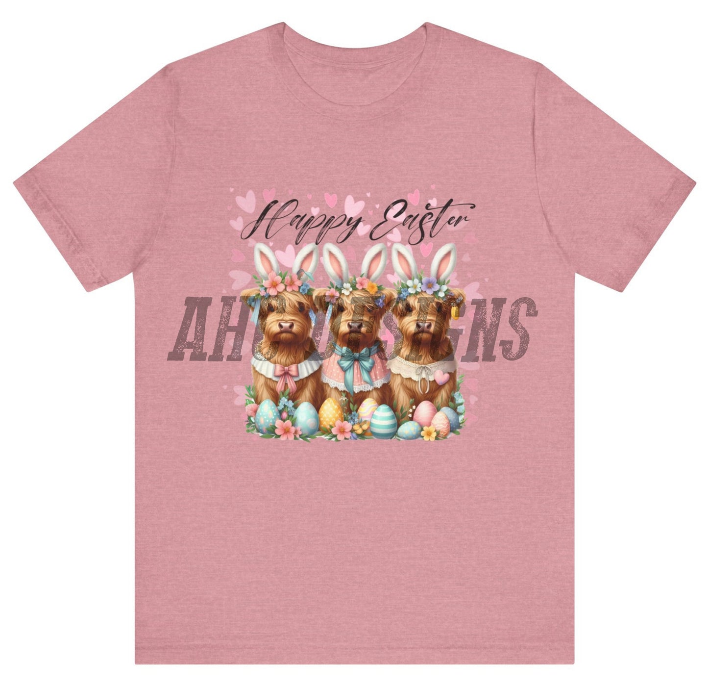 Easter Themed Unisex Jersey Tee – 'Happy Easter' Dog Design