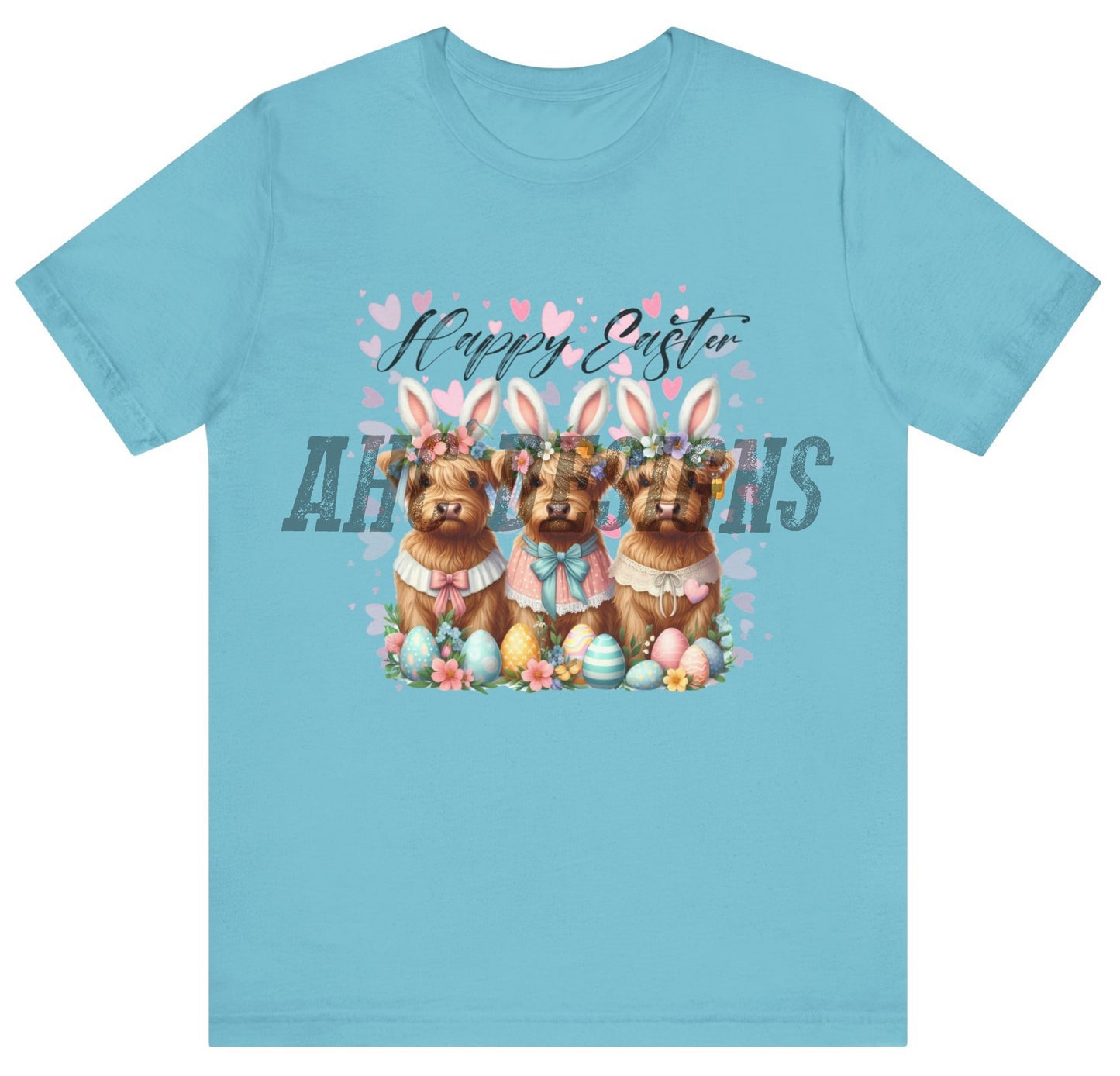 Easter Themed Unisex Jersey Tee – 'Happy Easter' Dog Design