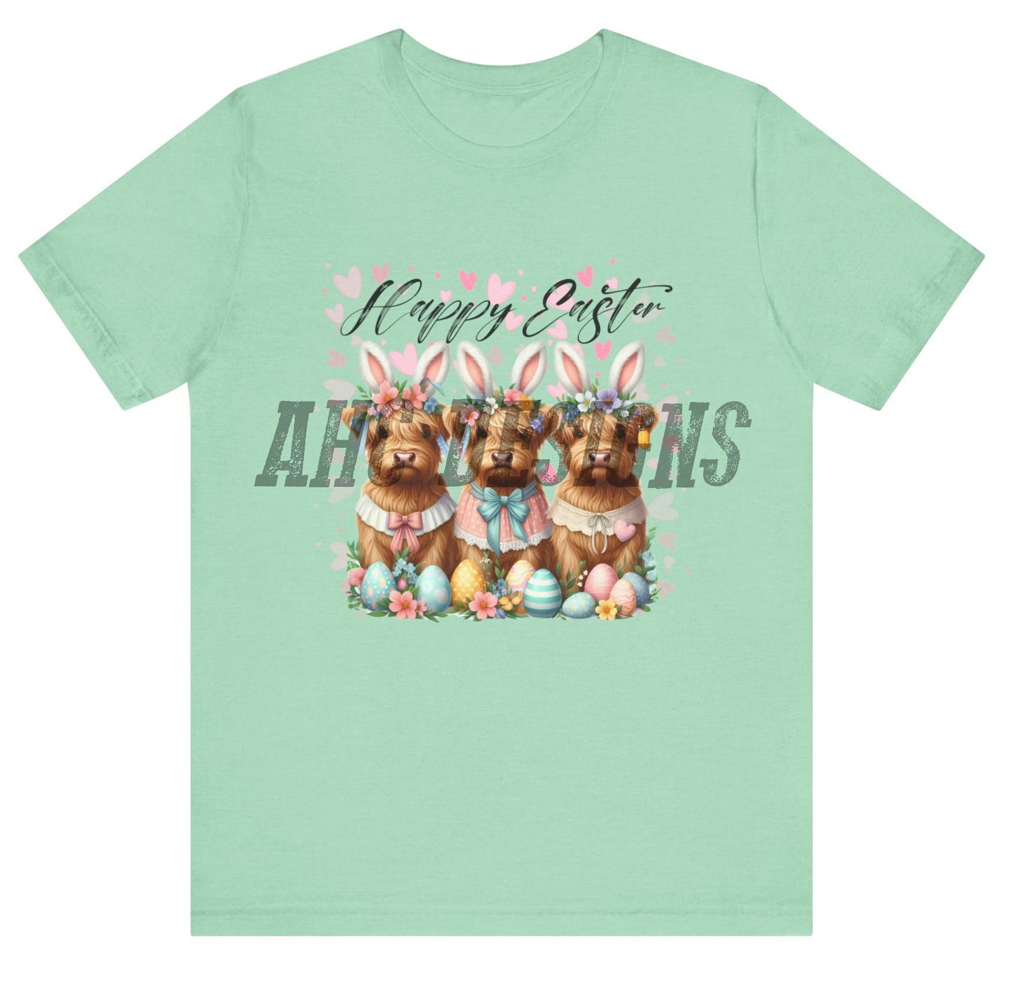 Easter Themed Unisex Jersey Tee – 'Happy Easter' Dog Design