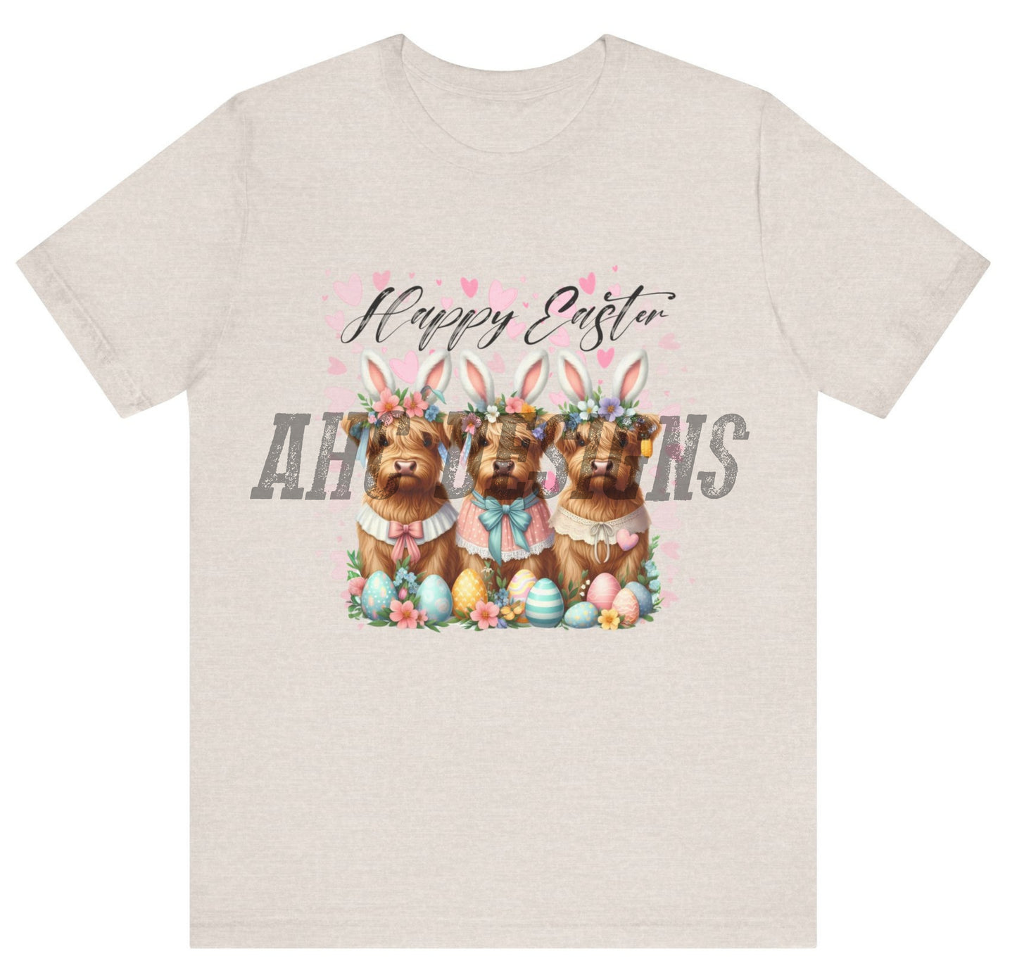 Easter Themed Unisex Jersey Tee – 'Happy Easter' Dog Design