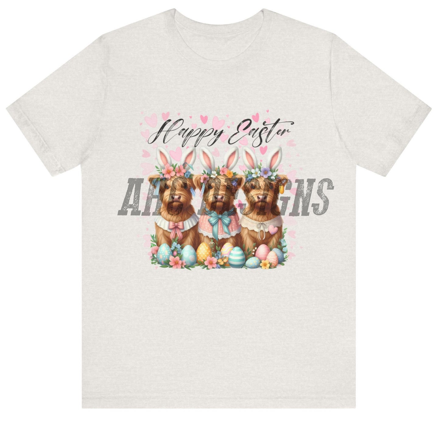 Easter Themed Unisex Jersey Tee – 'Happy Easter' Dog Design