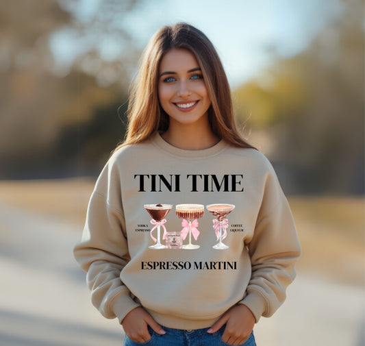 Espresso Martini Tini Time Unisex Crewneck Sweatshirt