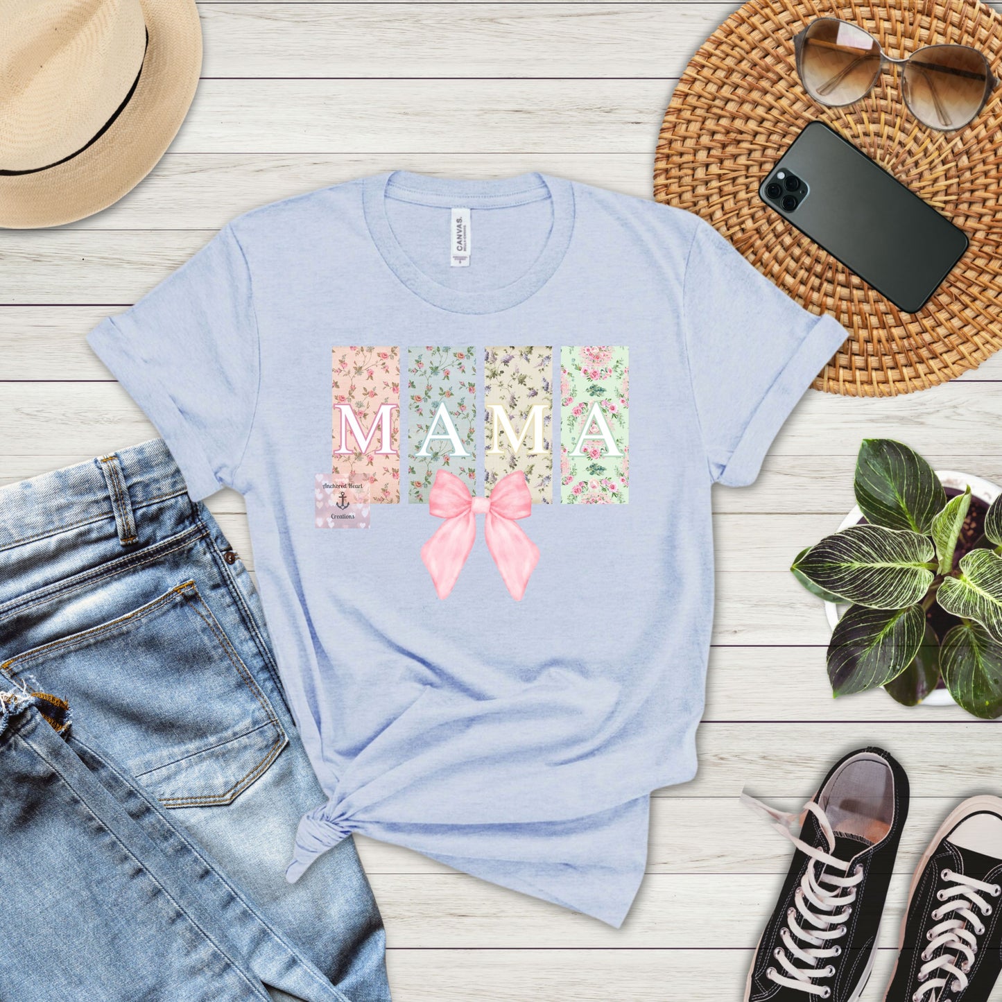 Floral Mama T-Shirt | Unisex Jersey Short Sleeve Tee for Moms