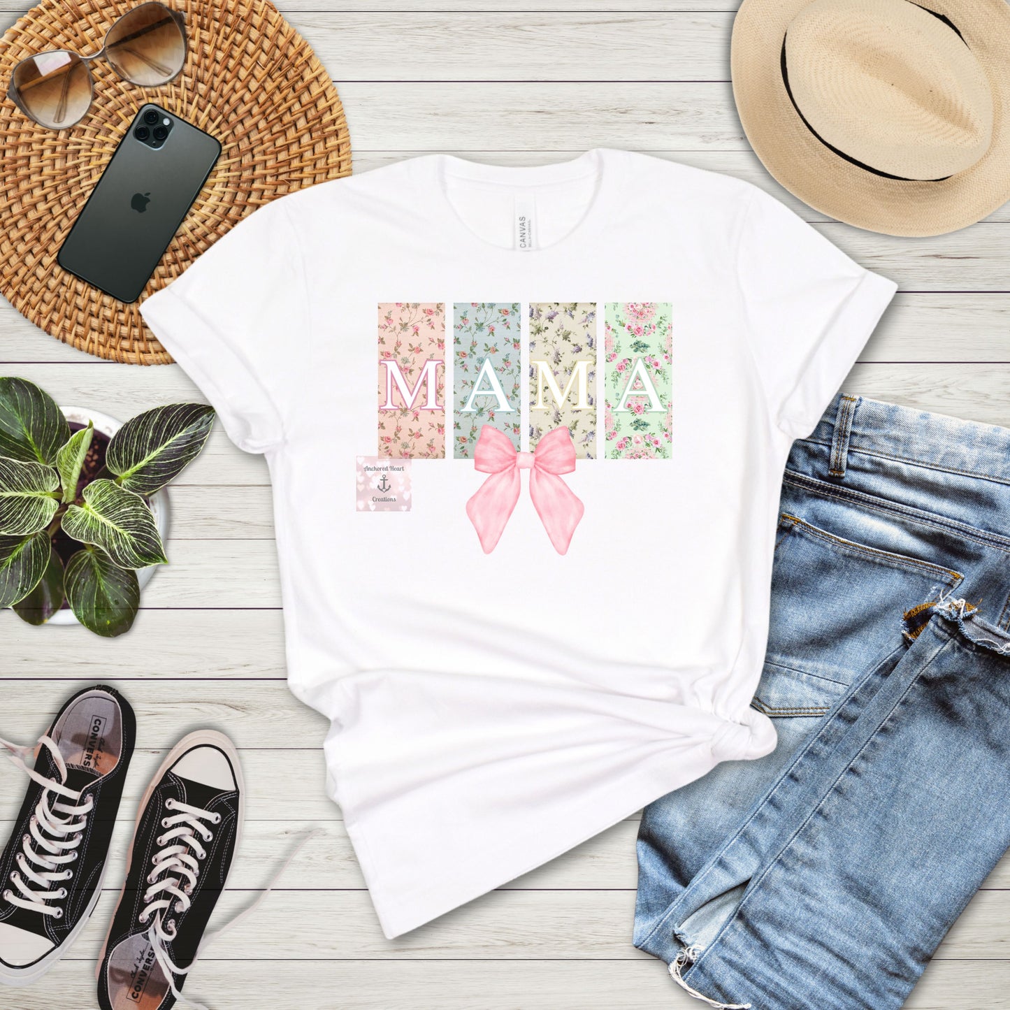 Floral Mama T-Shirt | Unisex Jersey Short Sleeve Tee for Moms