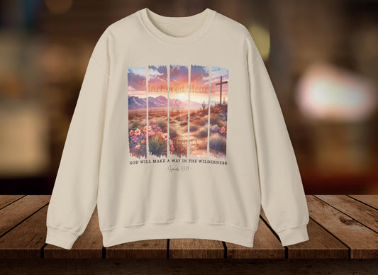Inspiring Wilderness Sweatshirt, Cozy Crewneck for Nature Lovers, Motivational Gift for Friends, Perfect for Fall, Religious Sweatshirt, God