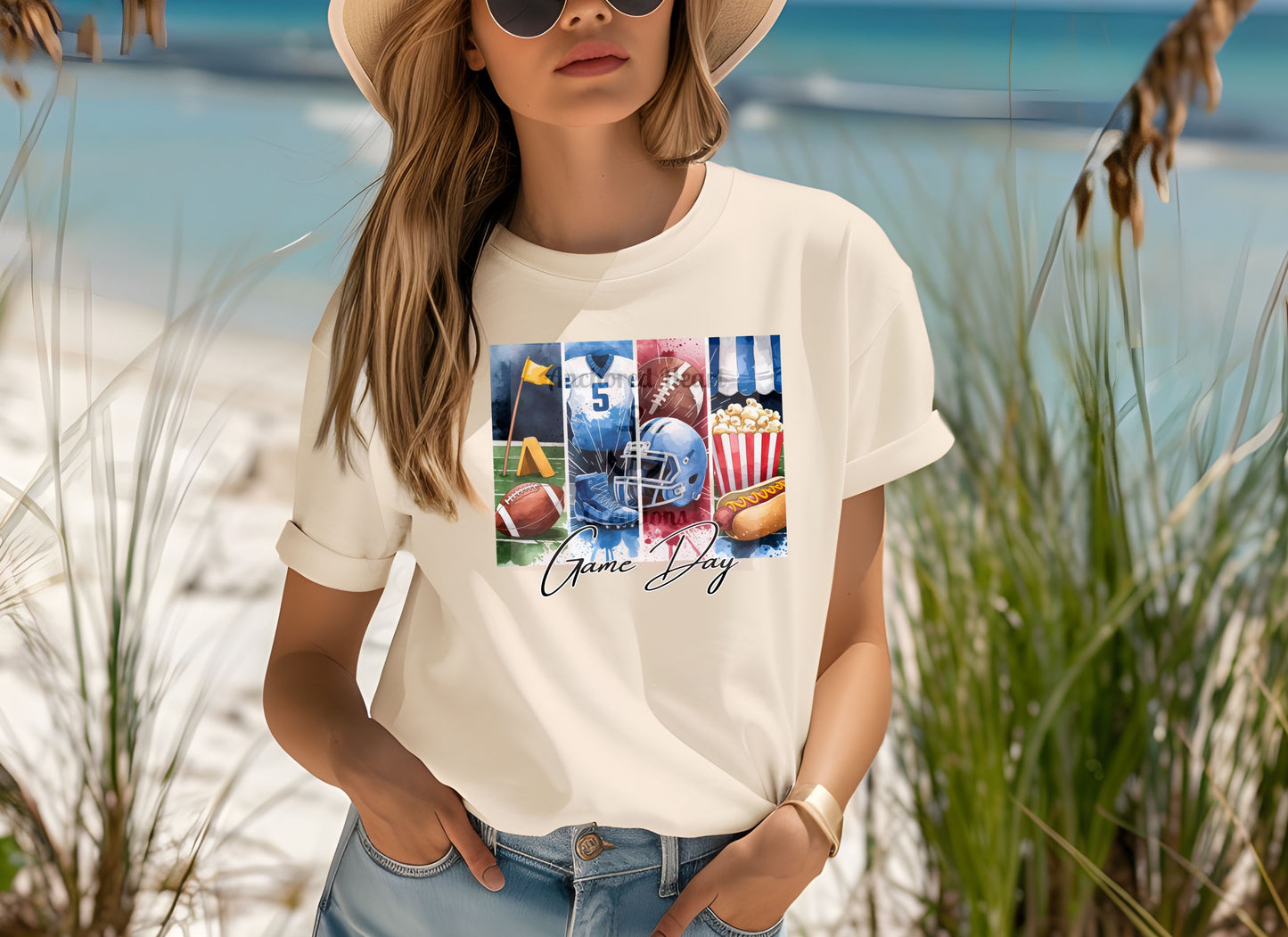 Game Day Unisex Garment-Dyed T-shirt, Sports Fan Apparel, Tailgating Shirt, Gift for Him or Her, Weekend Relaxation Wear