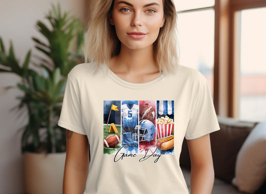 Vintage Football Game Day T-shirt, Unisex Tee, Sports Fan Shirt, Retro Tee, Casual Top, Distressed Tee, Football Mom Shirt