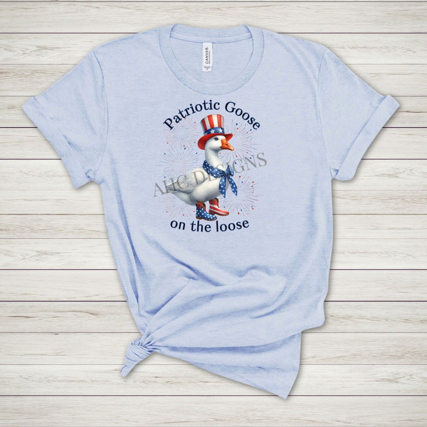 Patriotic Goose Tee - July 4th Celebration Shirt