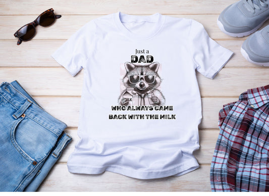 Cool Dad Raccoon Tee - Unisex Heavy Cotton Shirt, Father's Day Gift, Fun Dad Shirt, Dad Humor Apparel, Birthday Gift for Dad